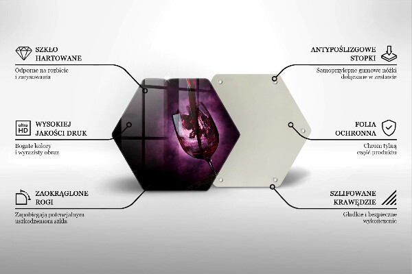 Tagliere in vetro Un bicchiere di vino