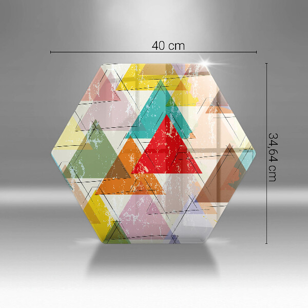 Tagliere in vetro Triangoli dipinti