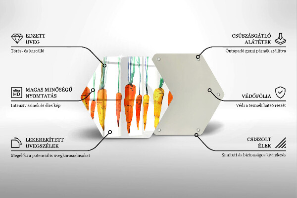 Tagliere in vetro Illustrazione della carota