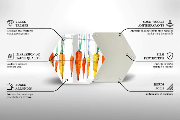 Tagliere in vetro Illustrazione della carota