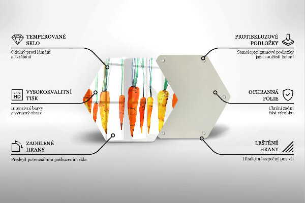 Tagliere in vetro Illustrazione della carota