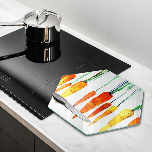 Tagliere in vetro Illustrazione della carota