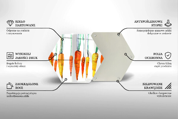 Tagliere in vetro Illustrazione della carota