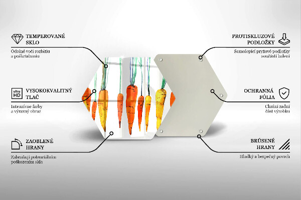 Tagliere in vetro Illustrazione della carota