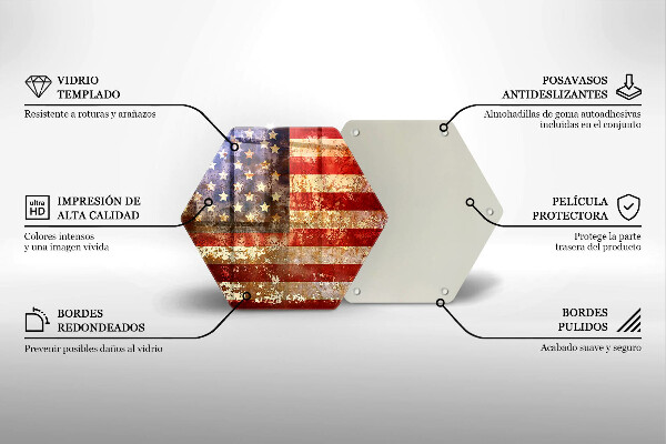 Tagliere in vetro Bandiera degli Stati Uniti America