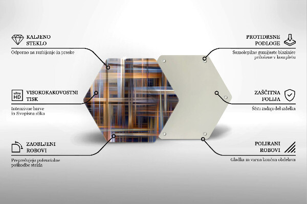 Tagliere in vetro Linee di pittura astratte