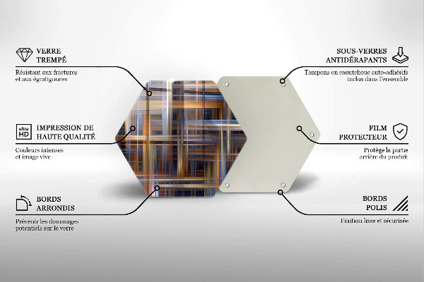 Tagliere in vetro Linee di pittura astratte