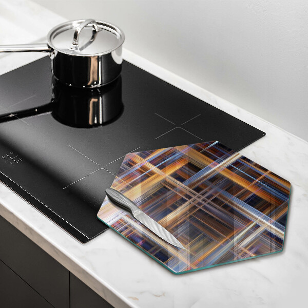 Tagliere in vetro Linee di pittura astratte