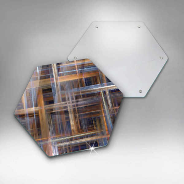 Tagliere in vetro Linee di pittura astratte