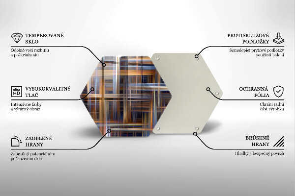 Tagliere in vetro Linee di pittura astratte