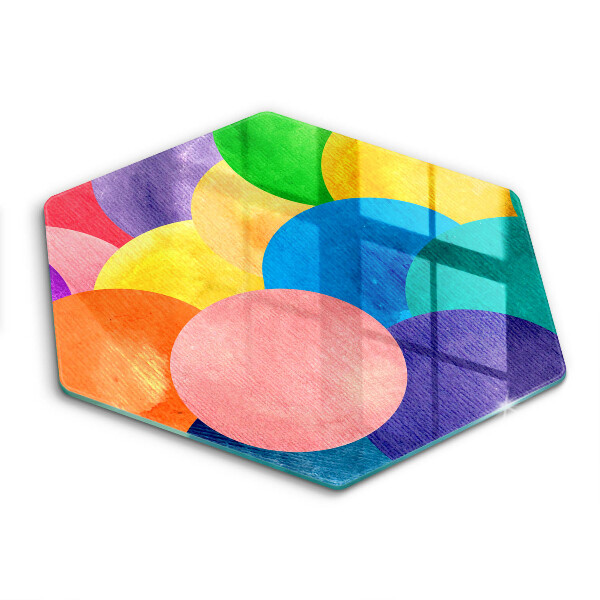 Tagliere in vetro Cerchi colorati