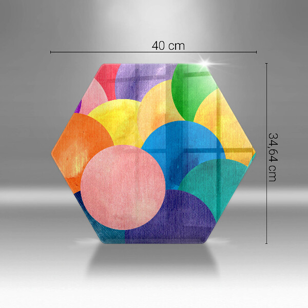Tagliere in vetro Cerchi colorati