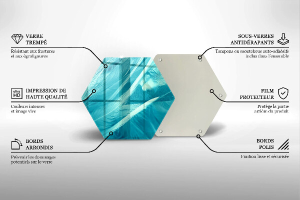 Tagliere in vetro Piume delicate