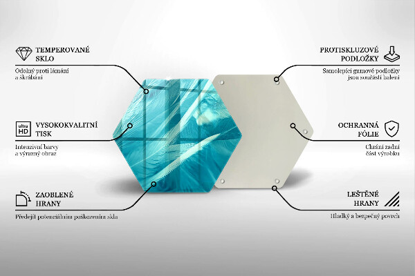 Tagliere in vetro Piume delicate