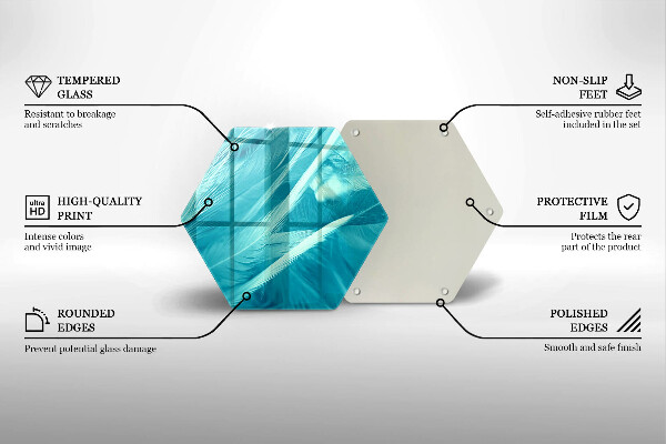 Tagliere in vetro Piume delicate