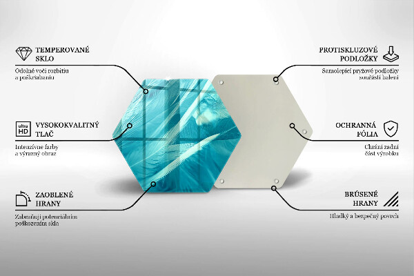 Tagliere in vetro Piume delicate