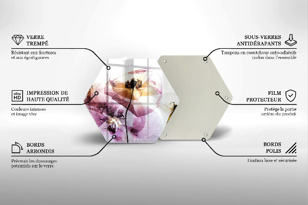 Tagliere in vetro Fiori delicati