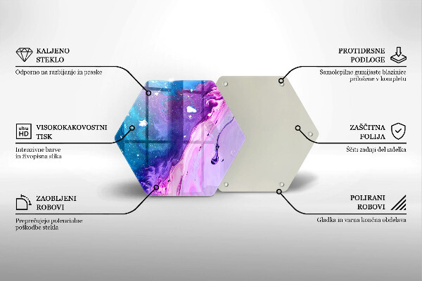 Tagliere in vetro Inchiostri di astrazione