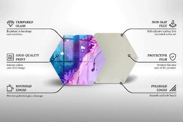 Tagliere in vetro Inchiostri di astrazione