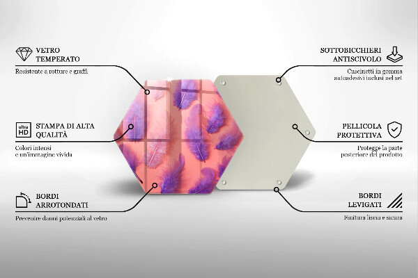 Tagliere in vetro Piume soffici