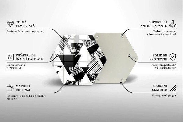 Tagliere in vetro Triangoli geometrici