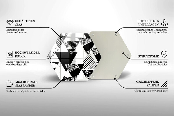Tagliere in vetro Triangoli geometrici