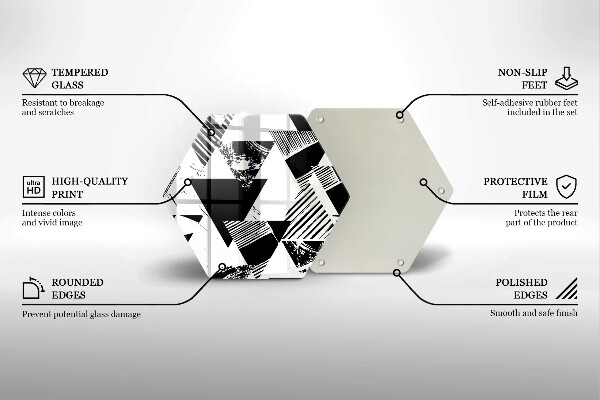 Tagliere in vetro Triangoli geometrici