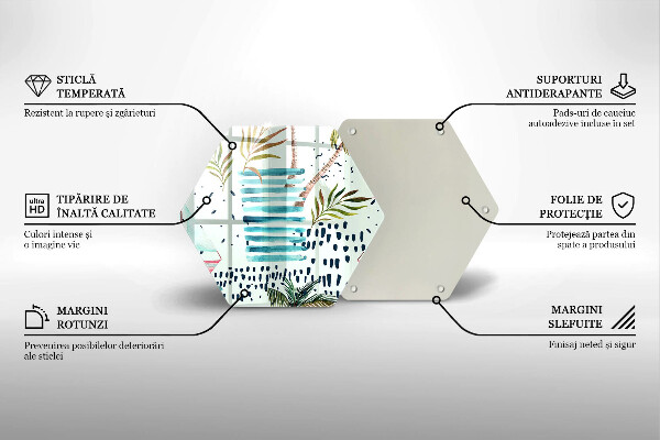 Tagliere in vetro Illustrazioni di vacanze