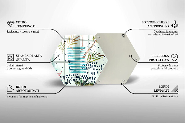 Tagliere in vetro Illustrazioni di vacanze