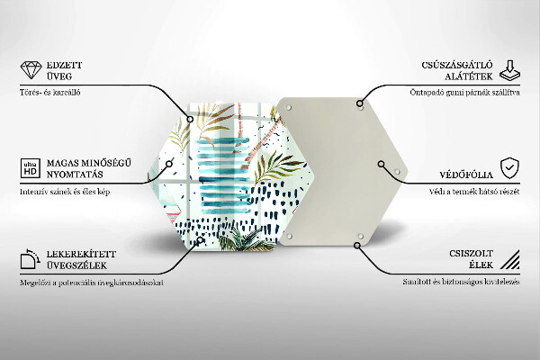 Tagliere in vetro Illustrazioni di vacanze