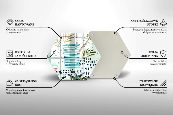 Tagliere in vetro Illustrazioni di vacanze