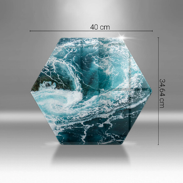 Tagliere in vetro temperato Onde d'acqua schiumose