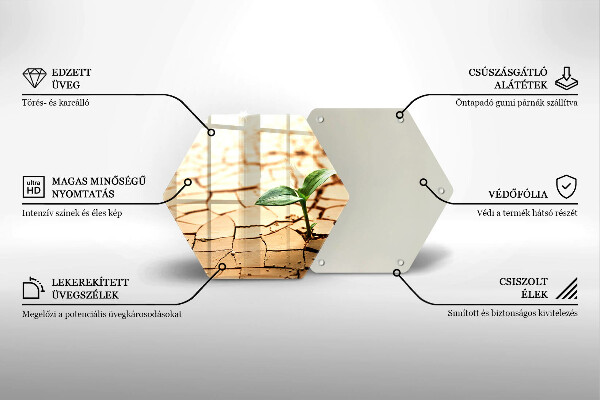 Tagliere in vetro Una pianta solitaria