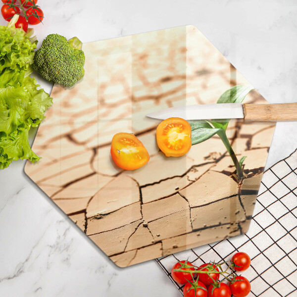 Tagliere in vetro Una pianta solitaria