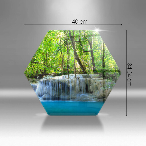 Tagliere in vetro Cascata nella foresta