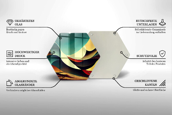 Tagliere in vetro Astrazione della forma