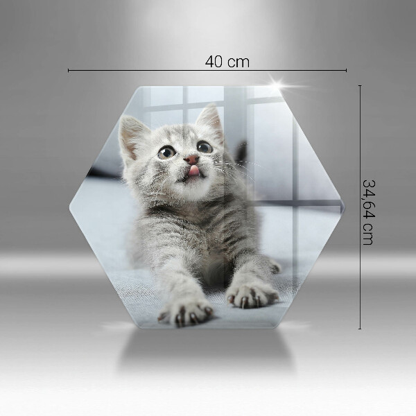 Tagliere in vetro Piccolo gattino carino