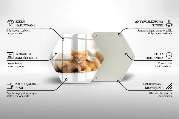 Tagliere in vetro Animali cane e gatto