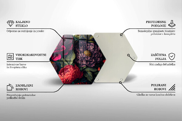 Tagliere in vetro Bellissimi fiori