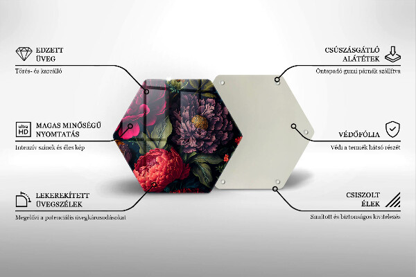 Tagliere in vetro Bellissimi fiori