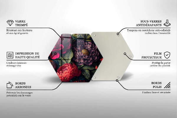 Tagliere in vetro Bellissimi fiori