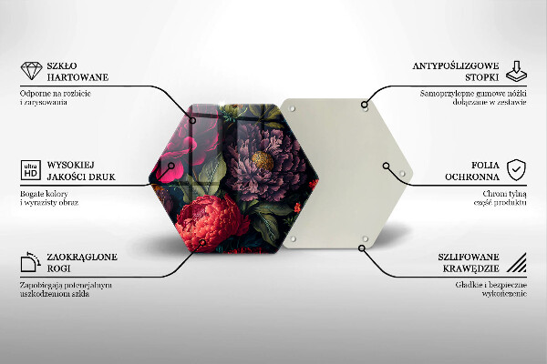 Tagliere in vetro Bellissimi fiori