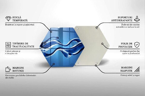 Tagliere in vetro temperato Astrazione fluida