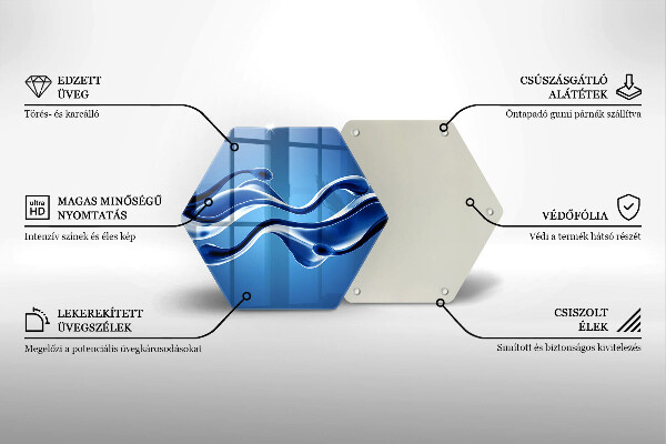 Tagliere in vetro temperato Astrazione fluida