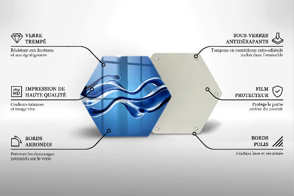 Tagliere in vetro temperato Astrazione fluida
