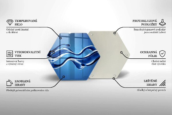 Tagliere in vetro temperato Astrazione fluida