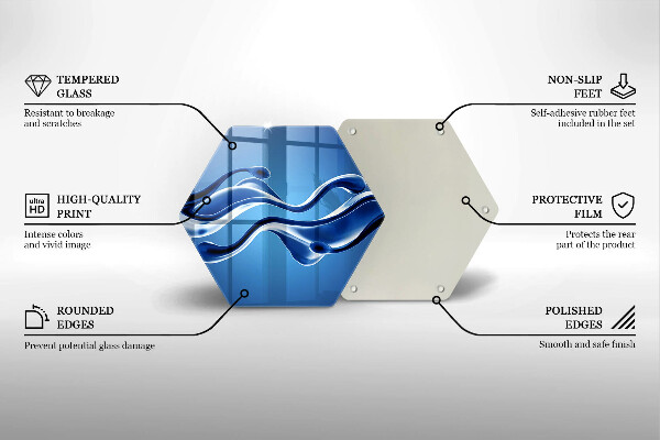 Tagliere in vetro temperato Astrazione fluida