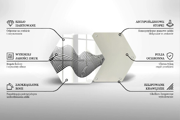 Tagliere in vetro temperato Astrazione lineare
