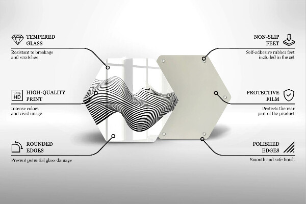 Tagliere in vetro temperato Astrazione lineare
