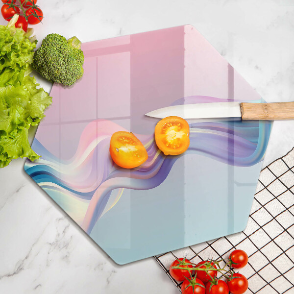 Tagliere in vetro temperato Astrazione pastello